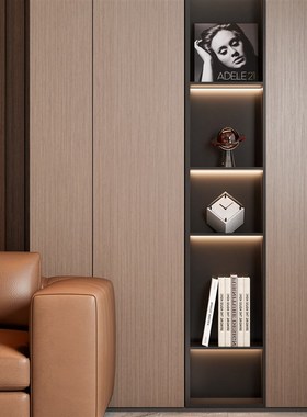 意式简约电视柜开 放格摆件客厅样F板房高级感沙发酒柜壁柜软