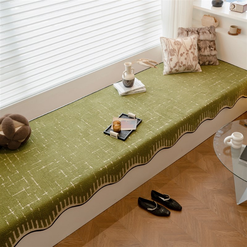 网红毛绒飘窗垫窗台垫简约现代四季通用防滑可定制榻X榻米阳台垫