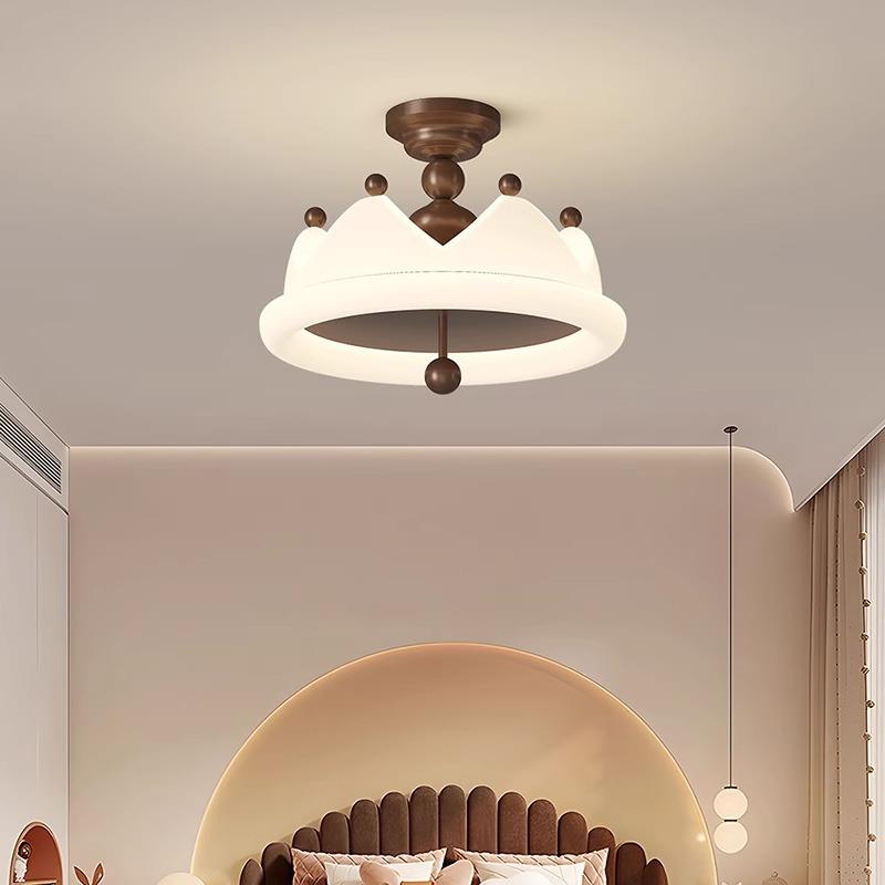 中古奶油风卧室吸顶灯美式设计师主卧公主房全光谱书房护眼灯具