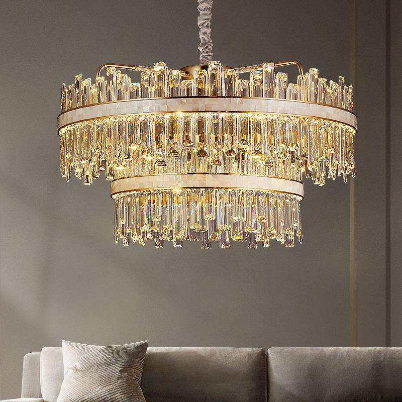 铧锒客厅水晶吊灯2025新款现代轻奢高端大气餐厅吊灯大师设计灯具