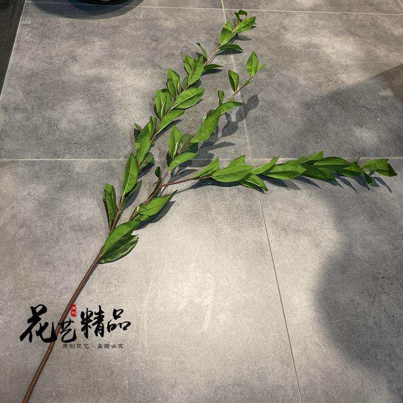 仿真月桂叶玉兰叶金桔叶单只摆放花艺日田园瓣叶豆瓣叶手感胶插花