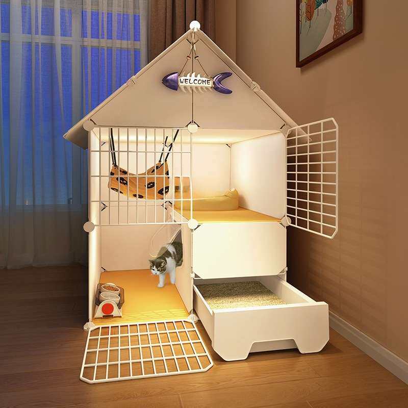 猫笼子家用室内猫窝猫砂盆厕所一体超大自由空间猫咪幼猫猫别墅