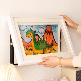 立体镂空水彩素描作品展示框奖状框儿童绘画装裱免打孔收纳框相框