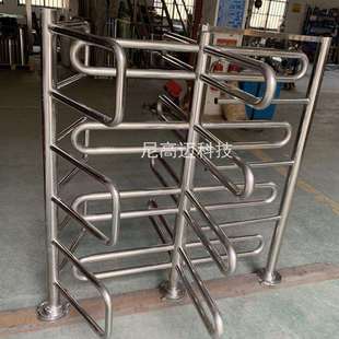 超市单向感应门 商场入口单向禁行器 四层栏杆单向十字转闸半高门