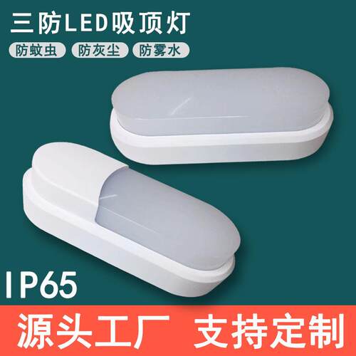 防潮灯LED防水吸顶灯防水防尘走廊浴室卫生间户外壁灯三防灯