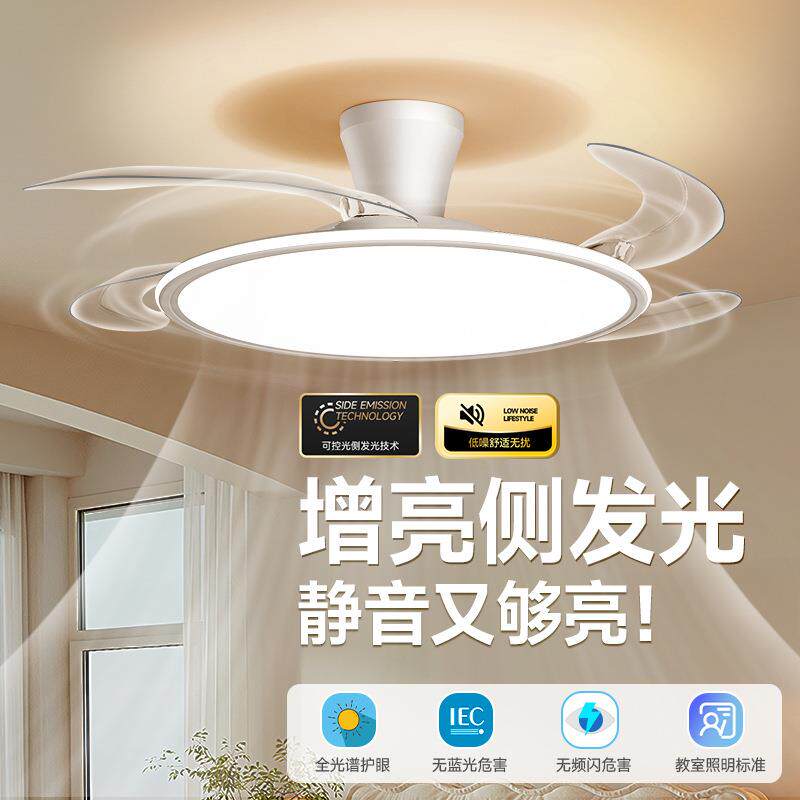 护眼灯普瑞全光谱卧室吊顶风扇灯2025新款客厅餐厅灯具0889风扇灯
