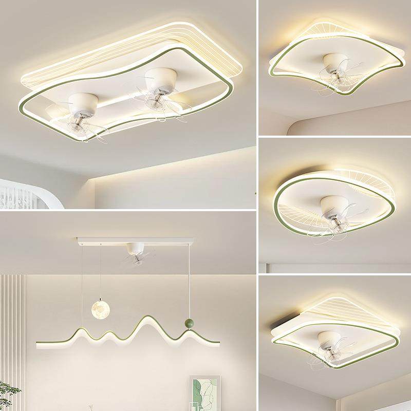 客厅吸顶灯现代简约全光谱摇头风扇灯主卧室广东中山灯具组合家用