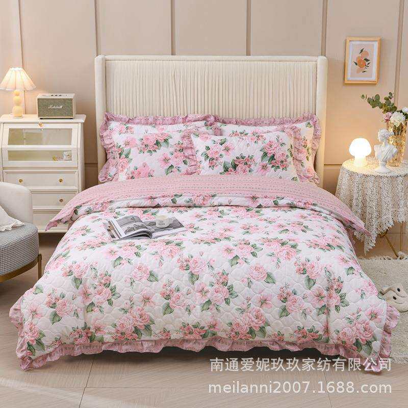 2025套件新款韩式系列&mdash;全棉40支12868全套夹棉床裙四件套