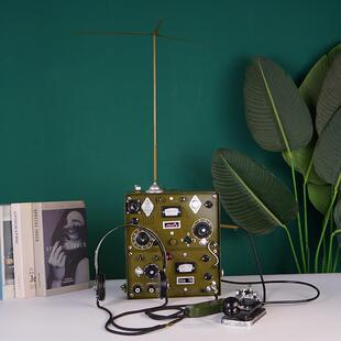 铁艺金属老式复古怀旧小八一电台模型仿真发报机舞台道具拍摄装饰