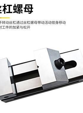高精密QKG88快动平口钳磨床虎钳万力批士铣床夹具夹紧工作台3.5寸