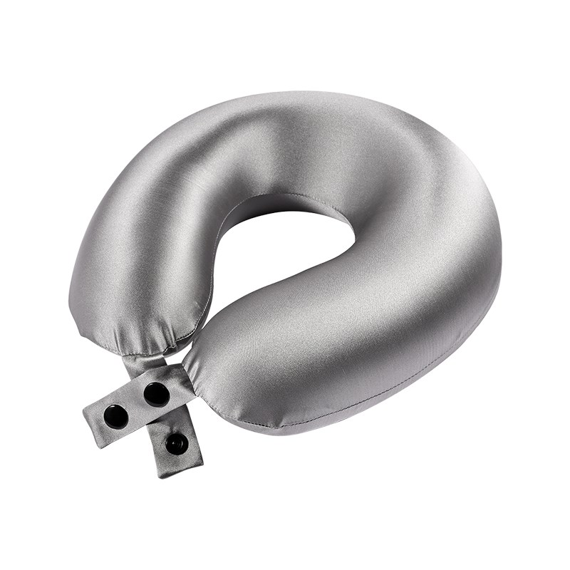 真丝桑蚕丝记忆棉护颈枕U型枕隐形拉链飞机汽车S枕旅行便携女旅行