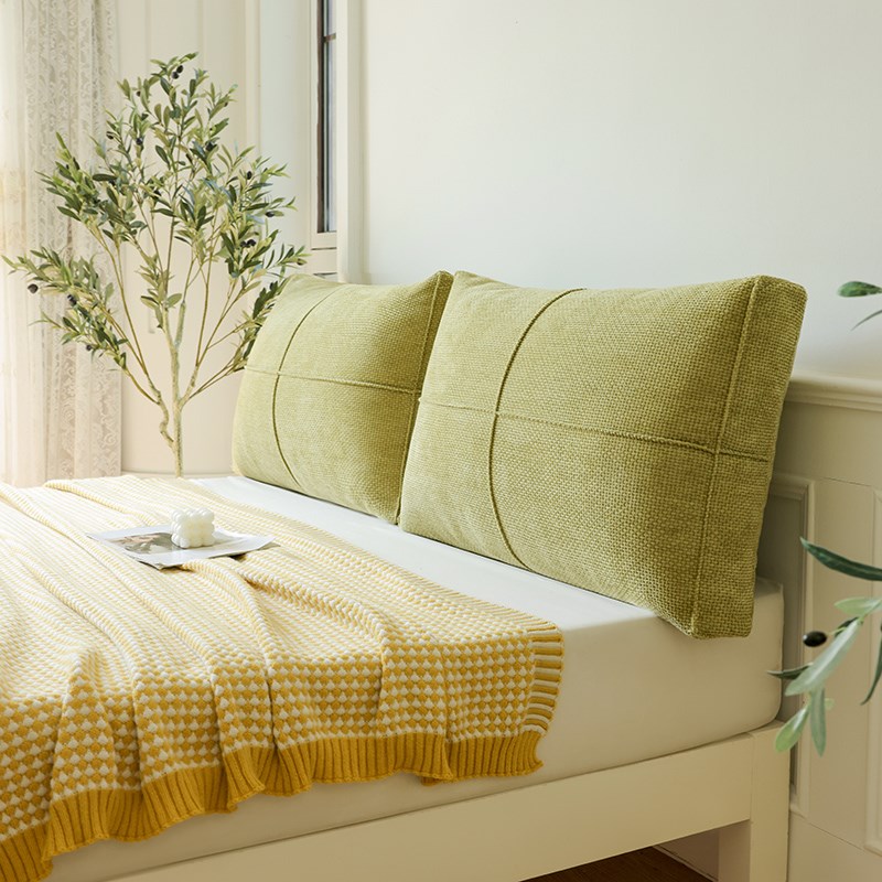 雪芙绒床头靠垫榻榻米床上软包靠背沙发护腰靠枕S轻奢高级感可拆