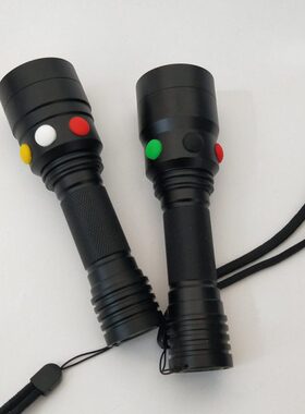 路多功能CX0红3W珍铁43黄() 绿袖白务段巡检火车E信号灯电筒机8B