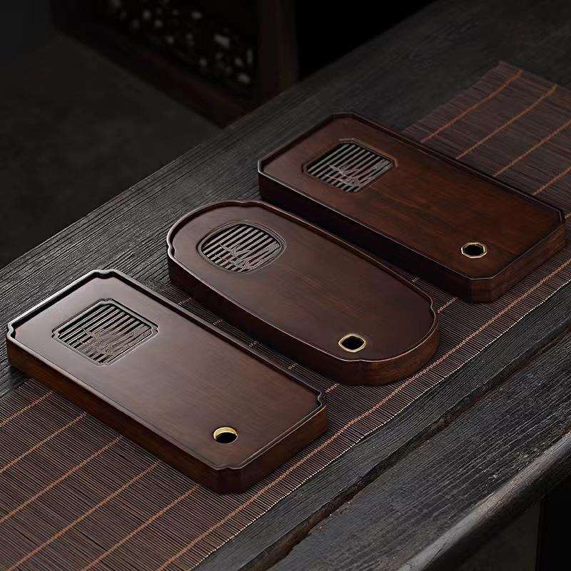 禅意重竹干泡盘竹制蓄水干泡台储水式壶承茶托家用沥水茶盘