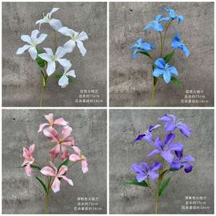 款婚庆仿真花材火焰兰婚礼堂现场摆设客厅插花布置装饰舞台绢花