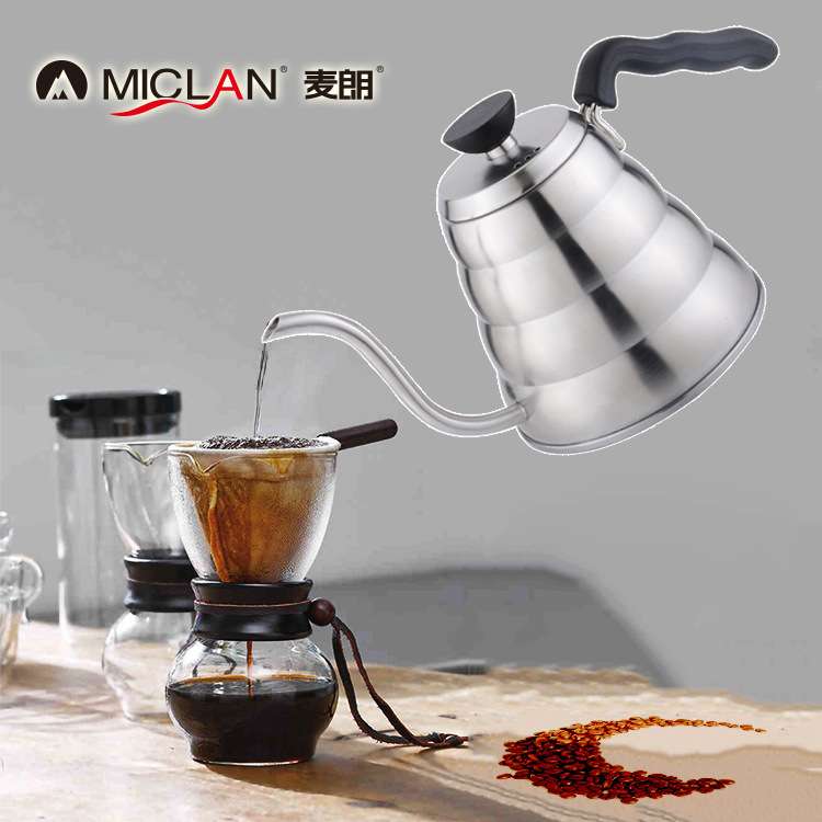 1.2L手冲不锈钢咖啡壶304不锈钢手冲壶滴漏咖啡专用 Drip kettle