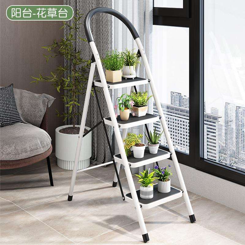 厂家精选出口加厚伸缩便携梯子家用折叠室内多功能人字步梯安全