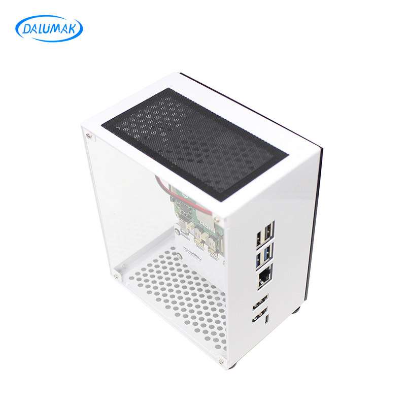树莓派5 海景房机箱散热风扇 Raspberry Pi 5 主机铝合金散热外壳