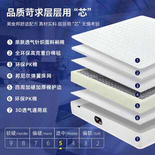 YL厂家透气环保棉酒店床垫 加厚旅馆民宿用整网弹簧席梦思床