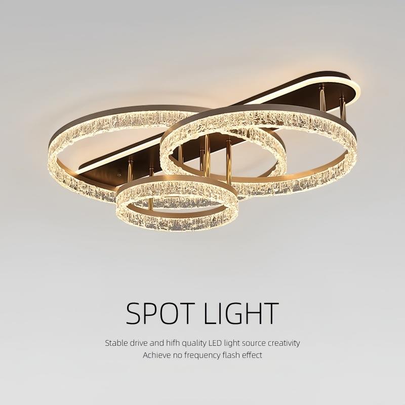 客厅吸顶灯2025新款现代简约高端轻奢圆环设计师艺术极简卧室灯具