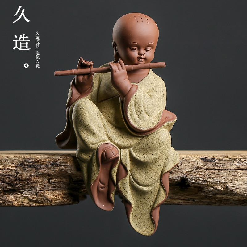 小和尚摆件全套 中式禅意电视柜装饰品 创意家居摆设工艺品