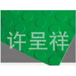 厂家供应PVC材质3mm厚绿色圆点防滑橡胶板