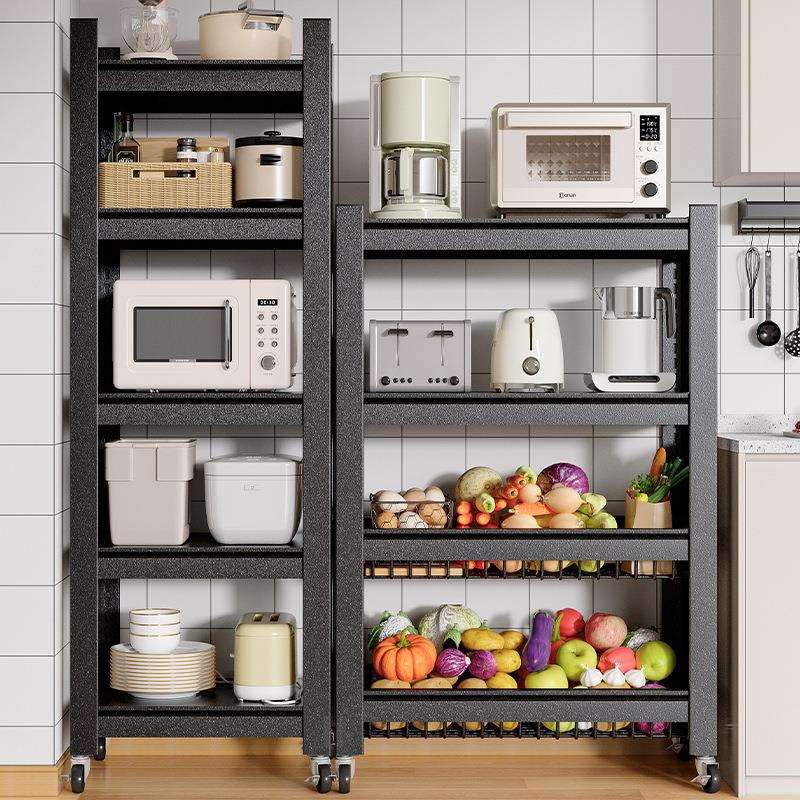 厨房多功能置物架落地多层微波炉烤箱果蔬菜篮子收纳架锅具储物架