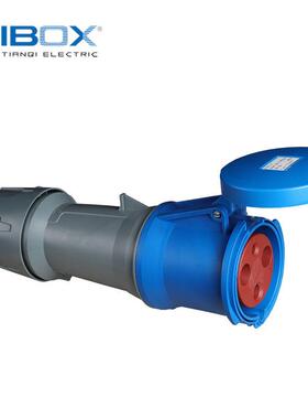 TIBOX工业接插件 63A230V2P+E连接器IP44 T1237工业插头连接器