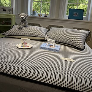 清新凉感果冻凉席韩系草莓黑白床笠夏凉席空调席1.5m1.Z8米三件套