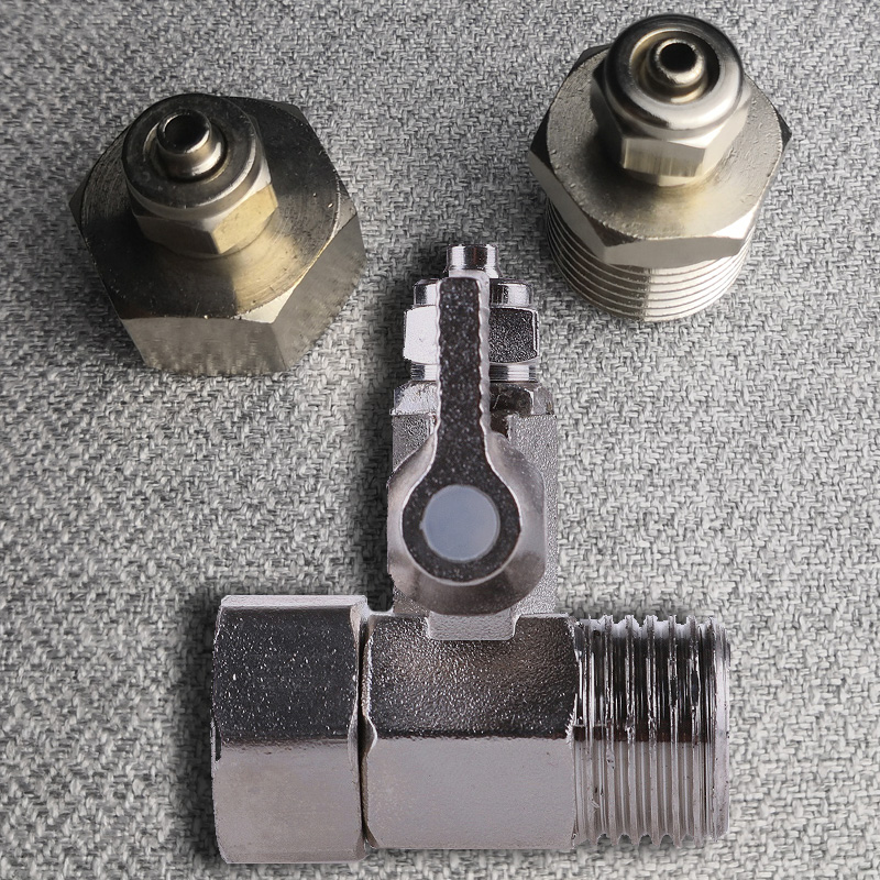 四分转二分接头 自来水管转接头4分内G牙外牙转2分管接头三通球阀