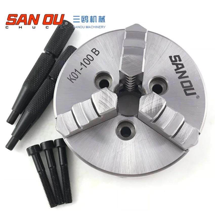SANOU三欧三鸥三爪自定心手紧卡盘K01-100B 22MM 3-M6木工小卡盘