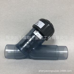 瑞士GF UPVC透明Y型过滤器+配过滤器网 PVC 305型插管式过滤器D32
