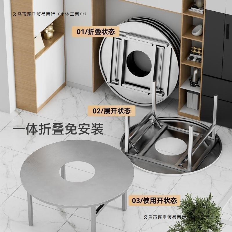 不锈钢地摊烤肉桌夜市烧烤方桌木炭烤盘一体折叠式家用商用大排档