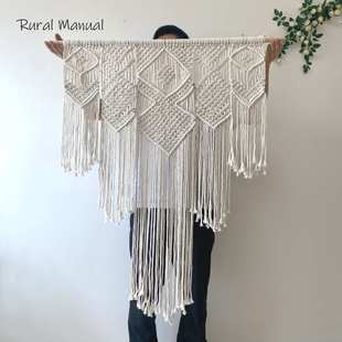 6001北欧手工编织挂毯客厅房间壁饰床头背景波西米亚壁毯 亚马逊