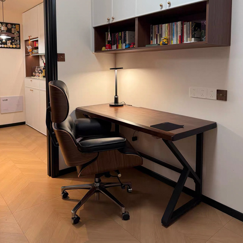 实木大板电竞桌双人电脑桌台式卧室家用两人办公桌大长书桌工作台