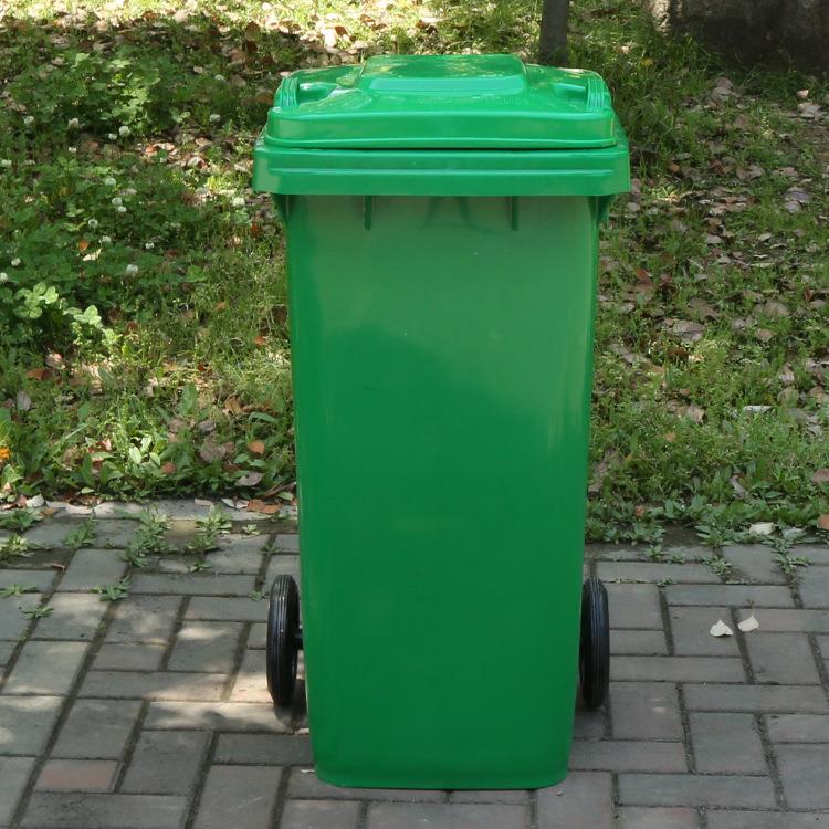 120L平面挂车全新料垃圾桶四色分类街道酒店小区环卫厂家直供