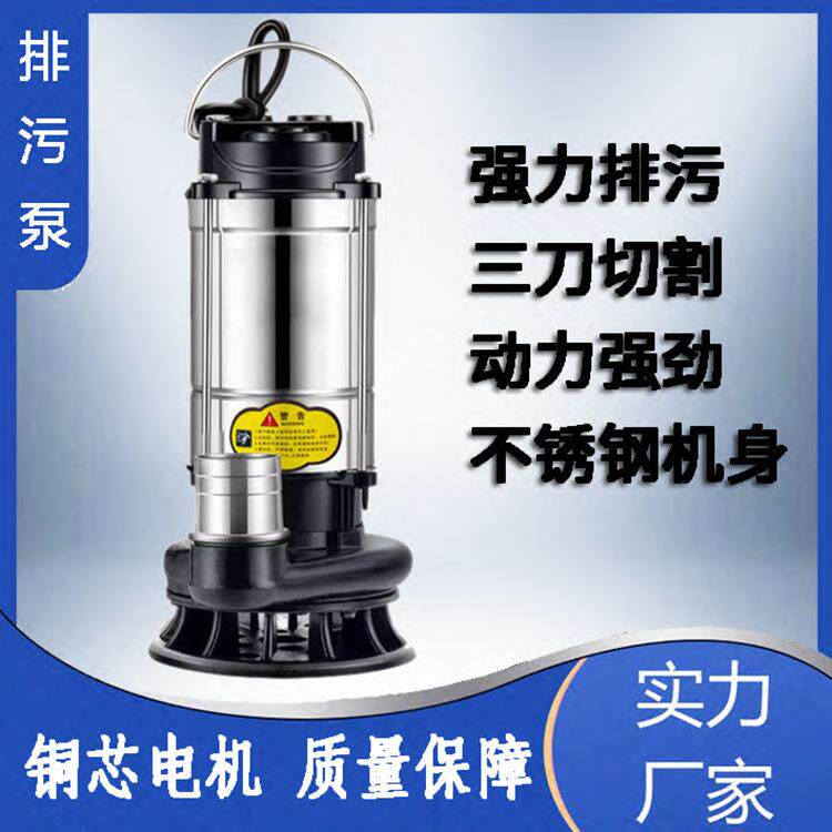 切割排污泵不锈钢220v家用小型井水抽水泵农用灌溉高扬程排污泵
