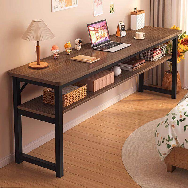 出租屋靠墙桌子书桌家用女生卧室条桌简易工作台学生阳台电脑桌