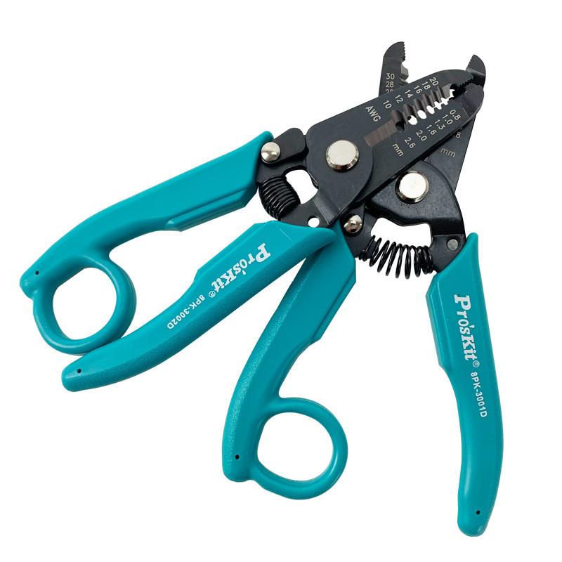 宝工剥线钳多功能拔线钳压线钳剥皮钳8PK-3001D扒皮钳子8PK-3002D