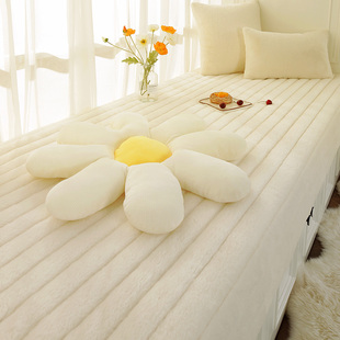 网红飘窗垫窗台垫阳台垫子冬款 加厚定制毛 毛绒坐垫高端2022S新款