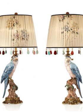 陶瓷配高档装饰摆件客厅会所 灯饰铜别墅高端奢华工艺品台灯吊坠