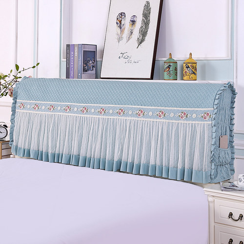 高档床头a罩套软包简约现代公主风北欧布艺全包防尘罩套2021年新