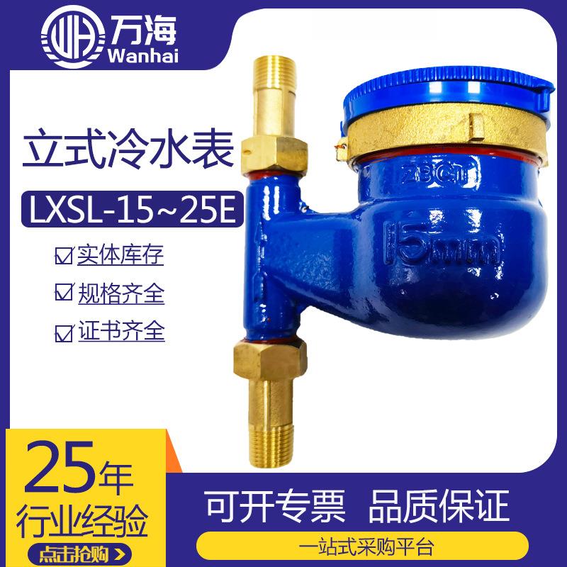 埃美柯旋翼式水表家用公寓出租房下进上出立式自来水冷水表LXSL
