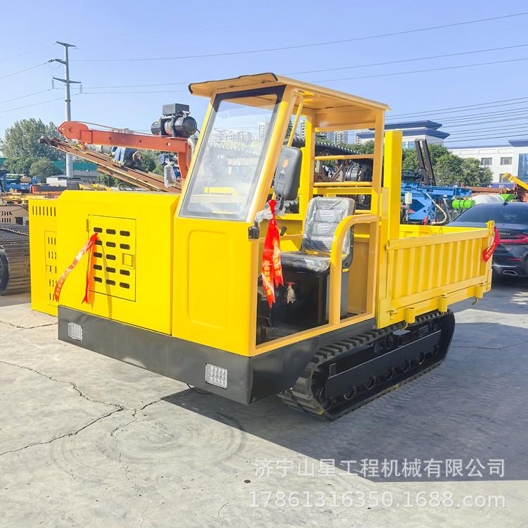 带推铲履带运输车 稻田拉化肥履带搬运车 全地形5吨农用履带车