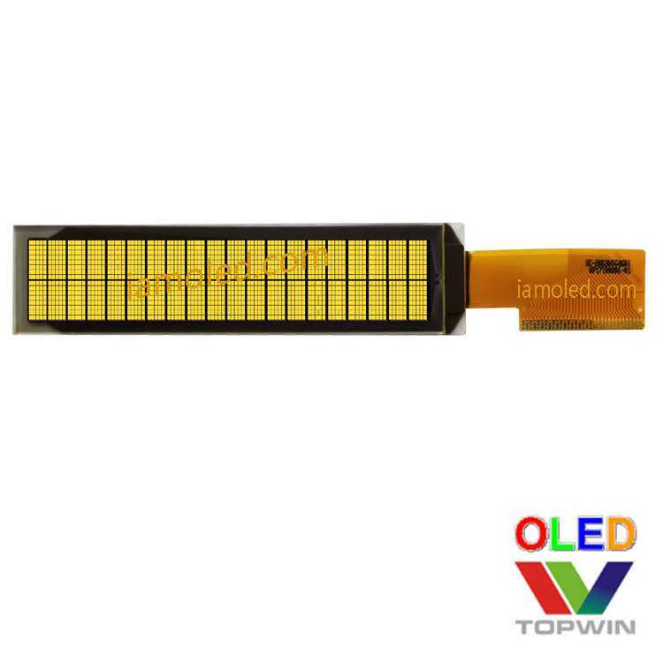 2.93英寸断码字符型oled液晶显示屏黄色黄光topwin拓微科技大尺寸