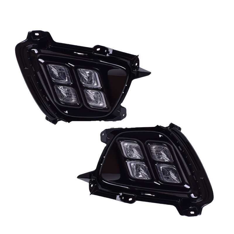 适用于15款起亚新索兰托日行灯 专用改装四眼雾灯总成日间行车灯