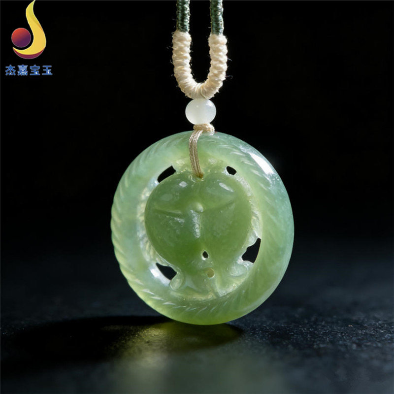 【年年有余】天然和田玉青白玉双鱼吊坠挂件小鱼玉坠男女款带证书