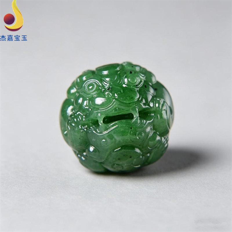 和田碧玉貔貅散珠单珠手串菩提文玩佛珠配珠腰珠顶珠圆珠配饰手链