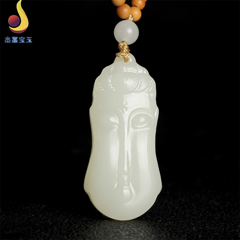悟道无相佛丨天然和田玉老料本命佛吊坠挂件男女礼物带证书