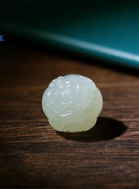 杰嘉宝玉原创玉石老料冰底和田玉兽珠貔貅皮休手链貔貅男女带证